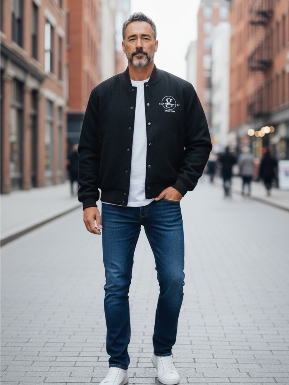 90s Garth Brooks Wool Tour Bomber Jacket